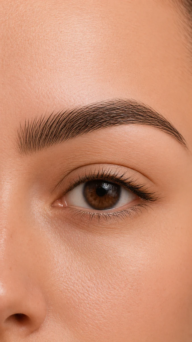 Nano brow cosmetic tattoo result